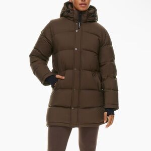 Aritzia super puff mid - coffee bean. Size XS